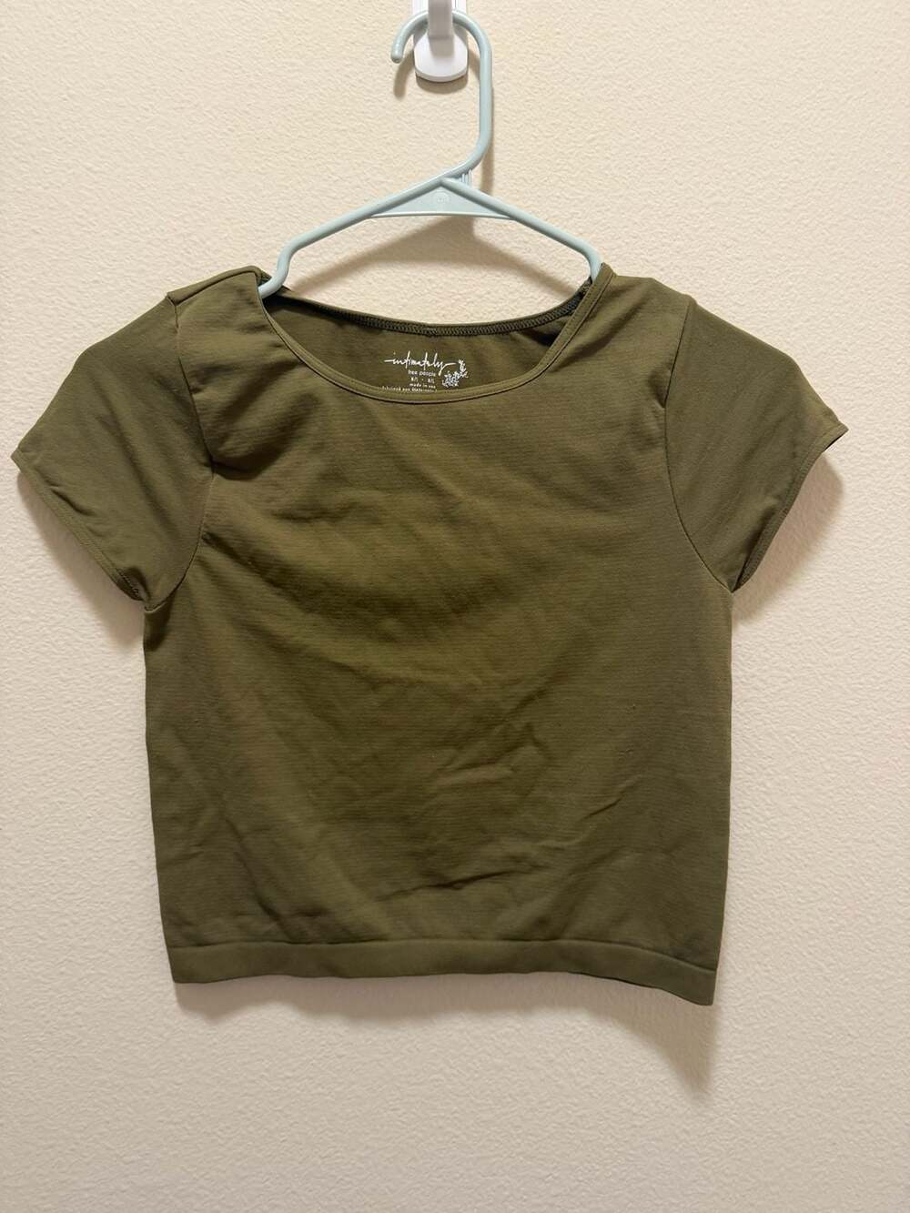 Intimately Free People Olive Green Seamless Crop Top M/L